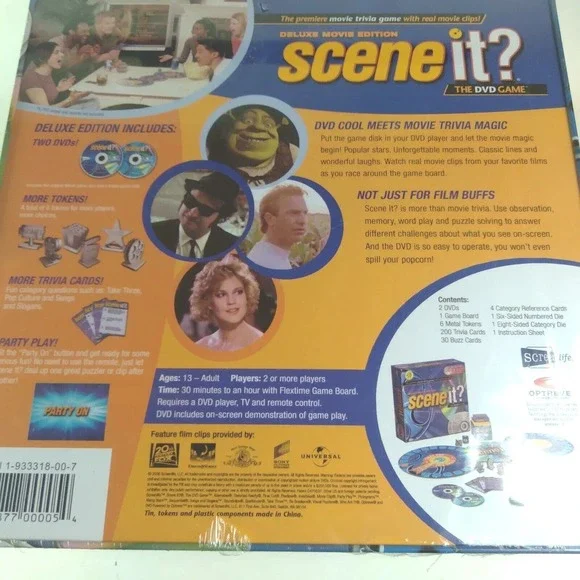 Scene‎ It? Deluxe Movie Edition DVD Trivia Game 2005 Collector's Tin New Sealed - Picture 2 of 3
